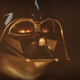Vader bathed in fire light